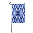 thumbnail image 1 of NUDECOR Abstract Blue Ikat Ogee Pattern Accessory Autumn Aztec Birthday Garden Flag Decorative Flag House Banner 28x40 inch, 1 of 1