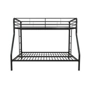 DHP Dusty Twin over Full Metal Bunk Bed with Secured Ladders, Black