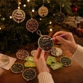 thumbnail image 5 of 12Pack Christmas Text Theme Diamond Art Kits for Adults, Wooden Ornaments for Christmas Tree, 5 of 7