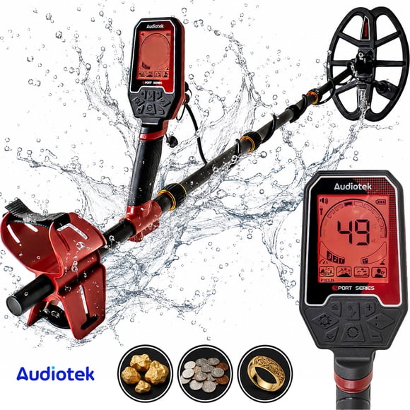 Detector Metales 5m Sumergible 4 Modos Recargable Luz Led Audiotek