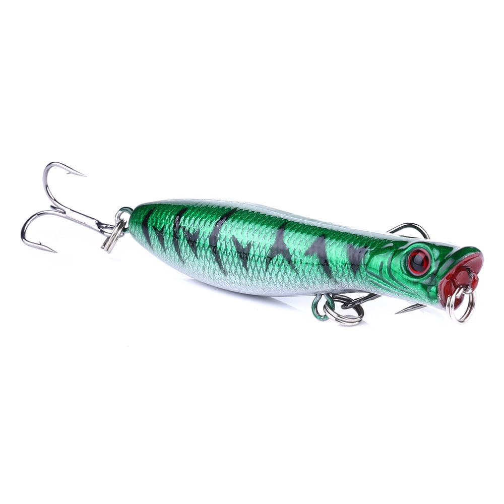 HENGJIA Top Water Popper Fishing Lures Saltwater, Pack of 5 Poppers Lures Artificial Hard Baits for Bass, Redfish, Trout, Walleye