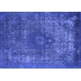 thumbnail image 1 of Ahgly Company Machine Washable Indoor Rectangle Oriental Blue Industrial Area Rugs, 2' x 4', 1 of 4