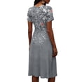 thumbnail image 5 of Easter Dresses for Women Short Sleeve Wrap V-Neck Modest Dresses Beach Vacation Sundress Modest Dresses, 5 of 5