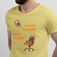 thumbnail image 2 of Greenyef Graphics I Paused My Game to Be Here Video Gamer Gift for Men Teenagers Gaming Funny Graphic T-Shirt Style-45 (Cornsilk, Medium), 2 of 6
