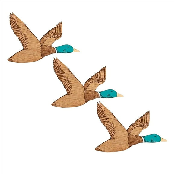 3 Piezas de Decoración de Pared de Patos de Madera para Dormitorio, Granja Rústica, Arte de Pared de Madera Tallada para el Hogar, Sala de Estar, Cocina, Oficina