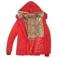 thumbnail image 2 of Winter Women Wool Warm Jacket Hooded Zipper Coat Outwear, 2 of 5