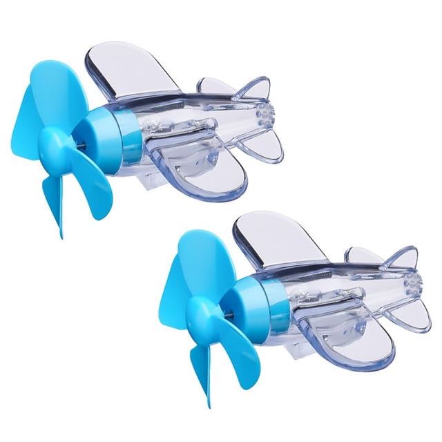 BUYISI 2Pcs Wind Power Generation Led Light Safe Riding for Car Motorcycle Decorations Blue