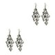 thumbnail image 3 of Sonducket Paquete de 2 pendientes de moda largos multicapa con borlas Boho galvanoplastia accesorios de mujer Día de San Valentín para Negro 2piezas, 3 of 6