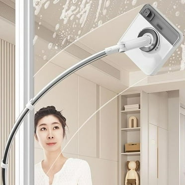 Professional Window Squeegee Cleaner, 2 in 1 Shower Squeegee with Extension Pole, Telescopic Window Washing Equipment with Bendable Head, Glass Cleaning Tools for Indoor/Outdoor High Window
