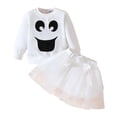 thumbnail image 3 of OJSFQUFP Kid's Halloween Two Piece Set Little Print Sweatshirt and Bow Tutu Skirt, 3 of 9
