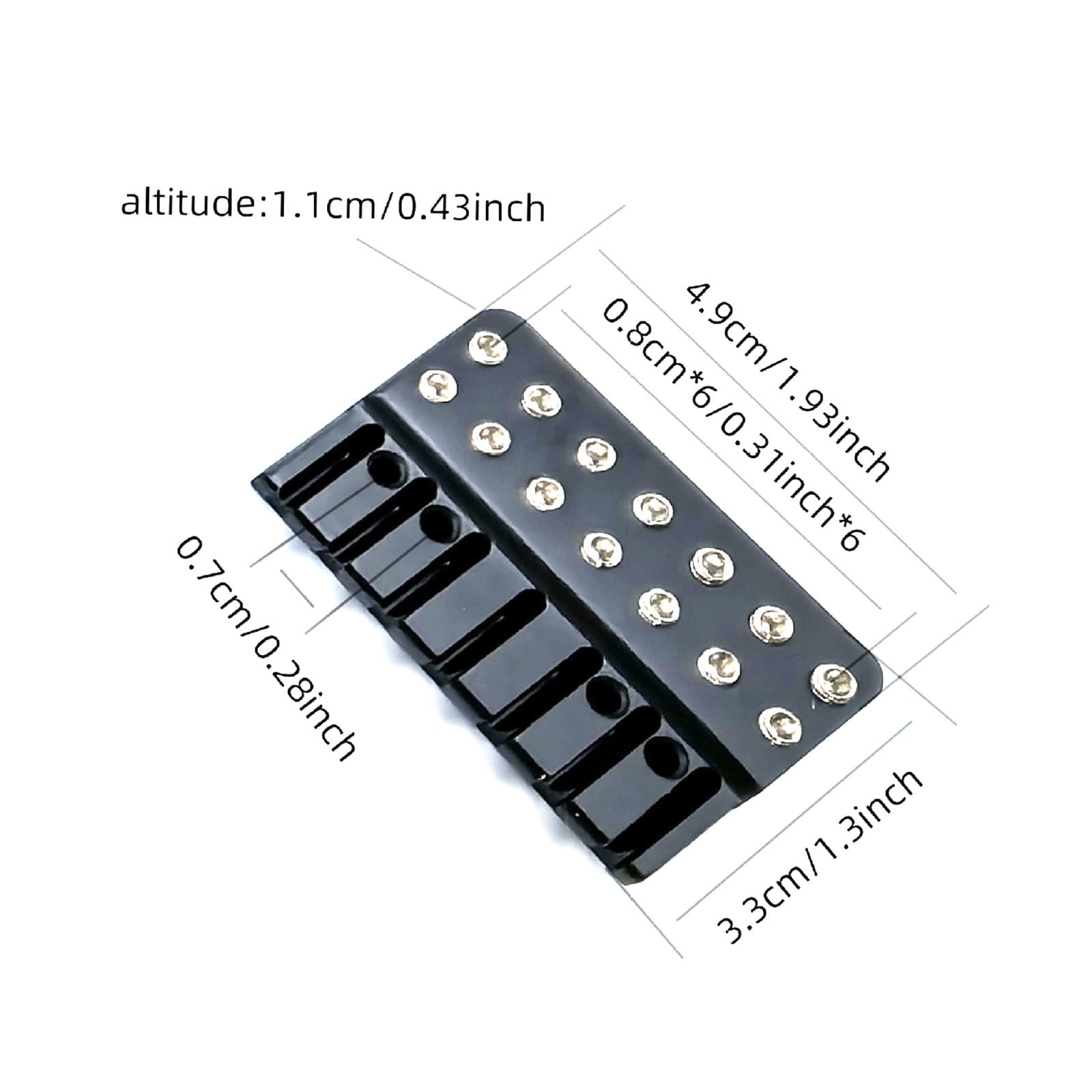 Guitar Bridge String Locking Nut Replacement Metal Durable Headless Electric Guitar Musicians Set