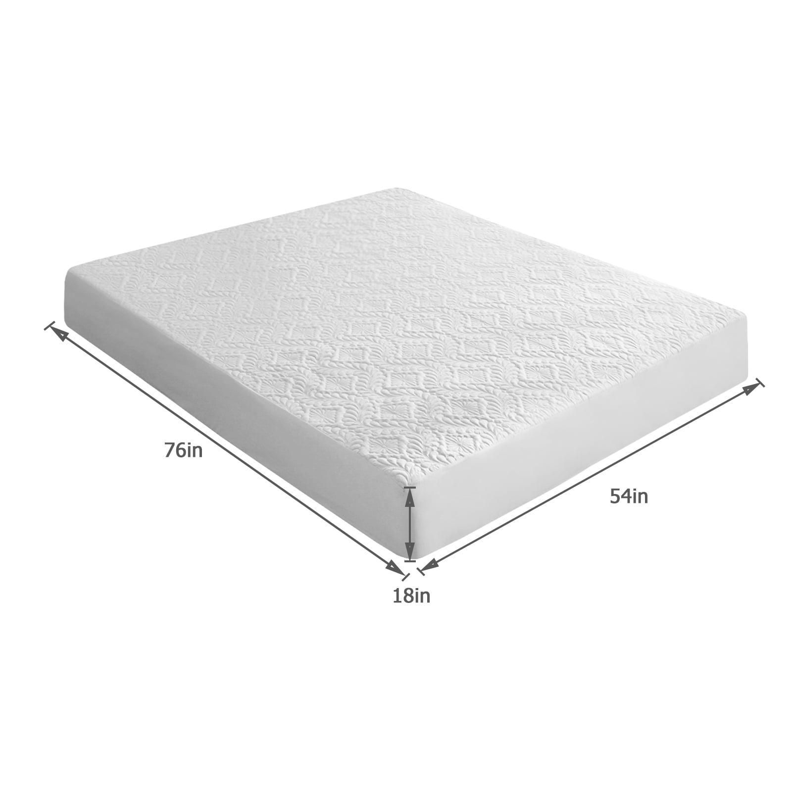 Waterproof Mattress Protector - Noiseless, Machine Washable, Easy-on Fitted  Style by California Design Den - Bright White, Twin - 39 x 75