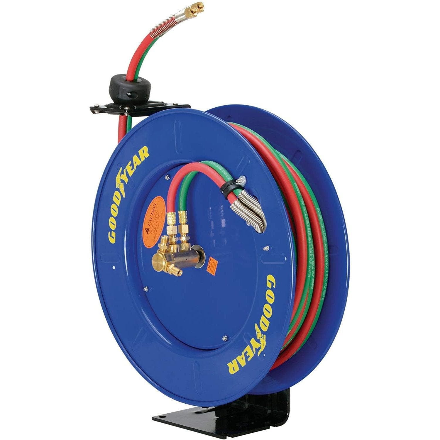 GOODYEAR Spring Driven Steel Retractable Hose Reel (1/4 in. x 50 ft.- Welding Reel)