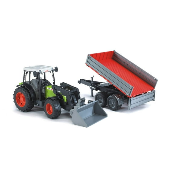 Bruder - 02112 Agriculture: Claas Nectis 267 F avec Chargeur Frontal et Remorque