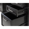 thumbnail image 5 of Modern Wood Desk Office Writing Table Credenza Fully Assembled Black, 5 of 11