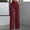 #Wine, variant on DPTALR Women's Solid Color High Waist Elastic Waist Straight Wide Leg Casual Work Pants with Pockets,Black,Women's Plus SizeL,Young Women's Pants