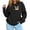 Black, variant on Hoodies for Women with Pet Pouch Cat Dog Carrier Sweatshirt Loose Casual Thumb Hole Pullover Top Solid Color Animal Pocket Jumper Long Sleeve Cozy Loungewear Gift for Pet Lovers