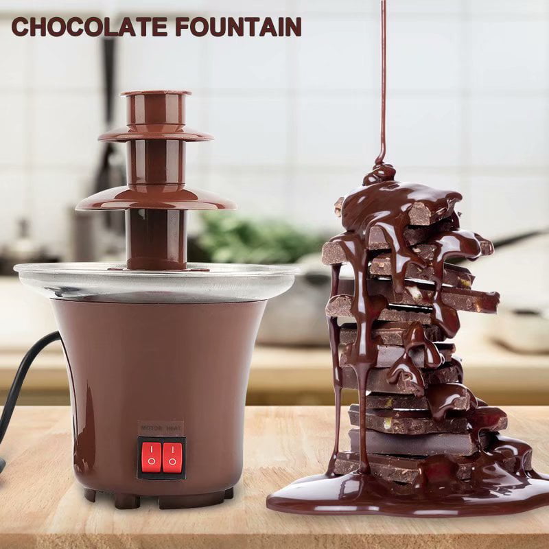 3 Tier Mini Electric Chocolate Fountain Fondue Melting Machine Christmas Gift