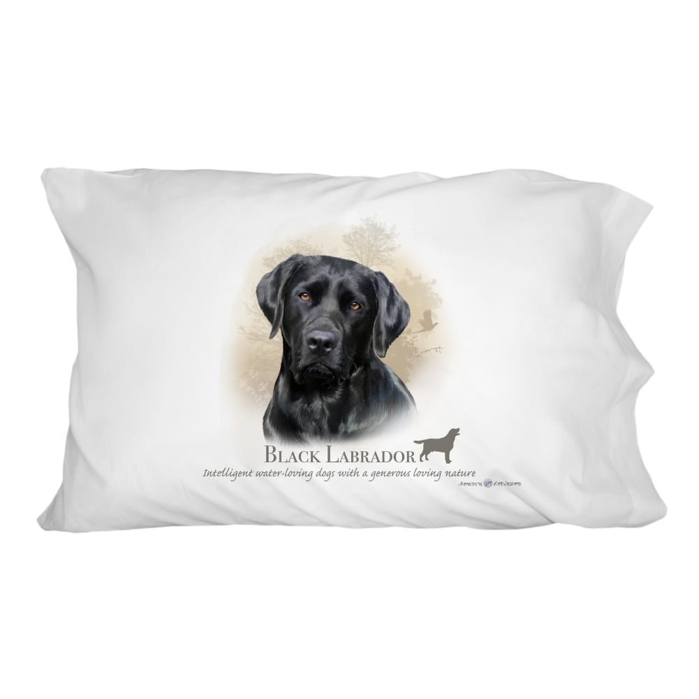 black lab fall pillow