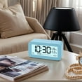 thumbnail image 2 of REGALWOVEN Electric Alarm Clock Adjustable Volume Loud Alarms, Battery Powered Fits Bedroom Blue 5.7"L x 2.0"W x 3.3"H, 2 of 6