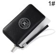 thumbnail image 2 of Mens Long Wallet Retro Faux Leather Credit Card Wallet Zip Billfold with Strap, 2 of 10