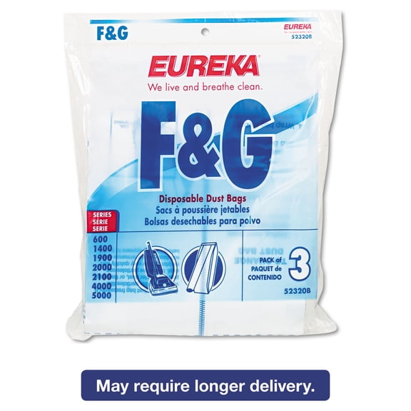 Electrolux Sanitaire Style F & G Disposable Dust Bags for Upright Vacuums, 3/PK, 6 PK/CT