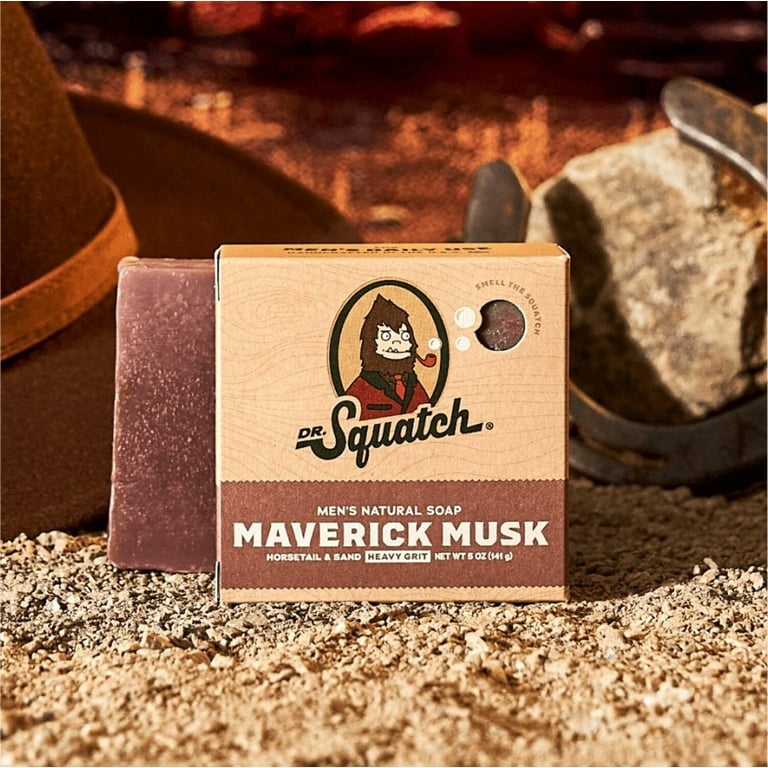 Dr. Squatch All Natural Bar Soap for Men, Maverick Musk, 5 oz