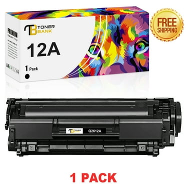 Toner Bank Compatible 12A Toner Cartridge Replacement for HP 12A Q2612A Laserjet 1020 1022nw 1010 1012 M1319f MFP 3055 MFP 3050 3030 3020 3380 Printer Ink (Black, 1-Pack)