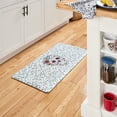 thumbnail image 2 of FIESTA Skull & Vine Floral Sugar Skull Anti-Fatigue Comfort Kitchen Mat, Non-Slip Floor Mat, Padded Standing Desk Mat, White/Red/Black, 20"x39", 2 of 6