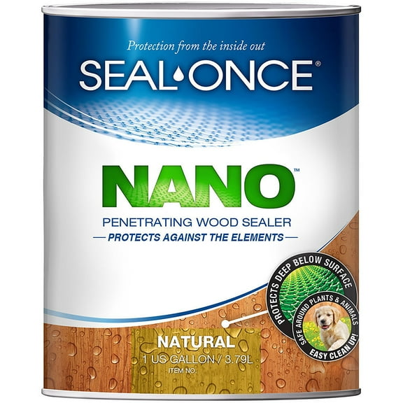 Seal Once 3111 premixed Nano Guard Premium Wood Sealer Natural gallon