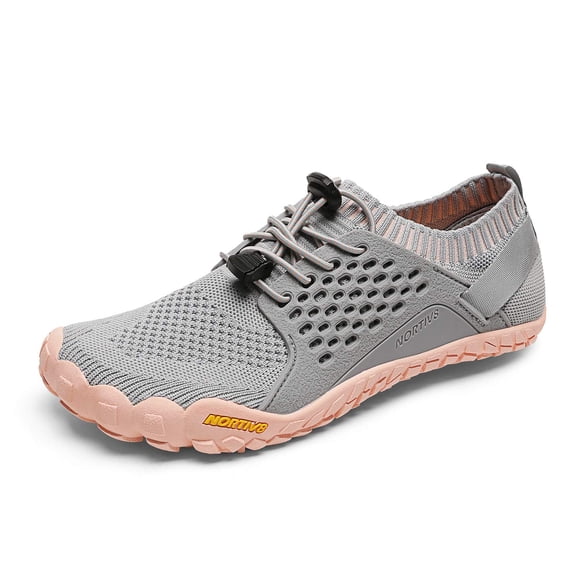 Zapatos Acuáticos Descalzos para Mujer NORTIV 8 Gris Claro y Rosa Talla 7
