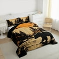 thumbnail image 3 of Manfei Rustic Bear Full Size Comforter Sets for Kid, Vintage Farmhouse Cabin Bedding Comforter Set, Wildlife Animal Reversible Bedding Sets, Luxury Bedroom Decor, 3 Pieces, 3 of 8