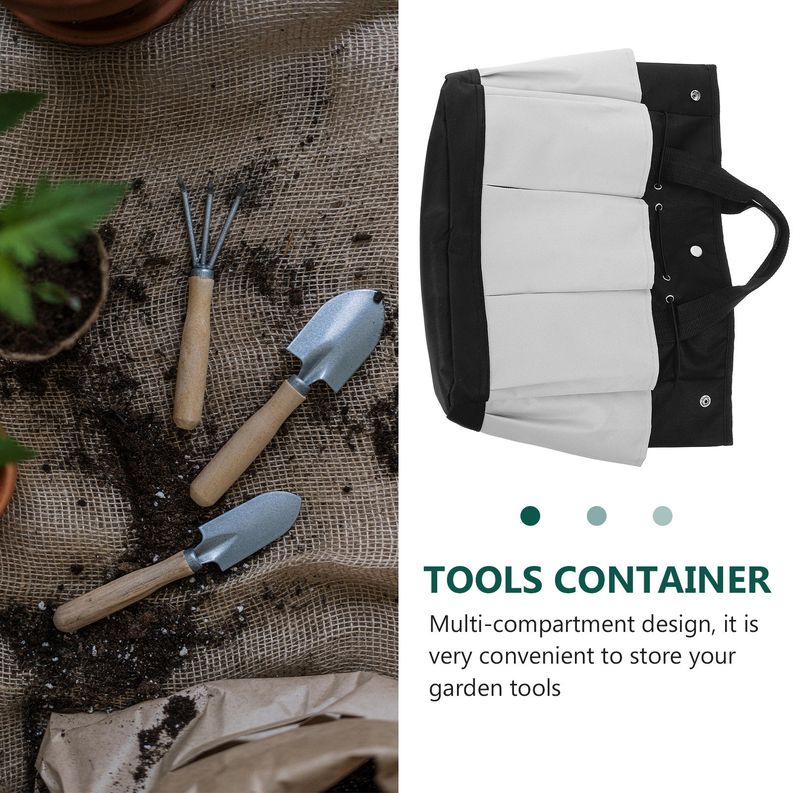 UPOUART Tools Bag Garden Tool Tote Bag Multi-compartment 1Set