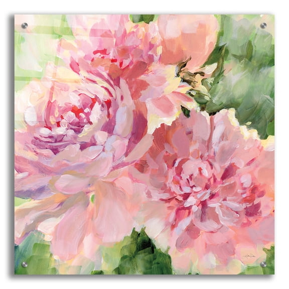 Epic Art 'Sarahs Peony' by Katrina Pete Acrylic Glass Wall Art, 24" x 24"