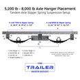 thumbnail image 4 of 7000 lb TK Tandem Axle Bumper Pull Trailer Parts Kit - 14K Capacity Heavy Duty (Drop Complete Original Series), 85/00 (Loose Spring Seats), 4 of 6