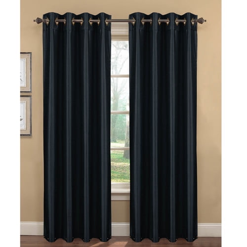 Kim Faux Silk Extra Wide Grommet Curtain Panel Pairs - Walmart.com