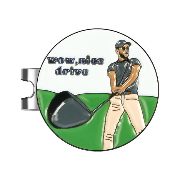 Marcador de pelota de golf kusrkot con clip de sombrero de golf 25 mm