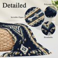 thumbnail image 3 of Navy Blue Brown Boho Long Body Pillow Covers, Retro Geometric Southwestern Soft Throw Pillow Cases with Invisible Zipper, Decorative Pillowcase Pillows Protectors for Sofa Bed Couch 20"x60", 3 of 9