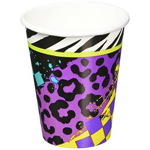 Animal Print 'Totally 80s' 9oz Paper Cups (8ct)