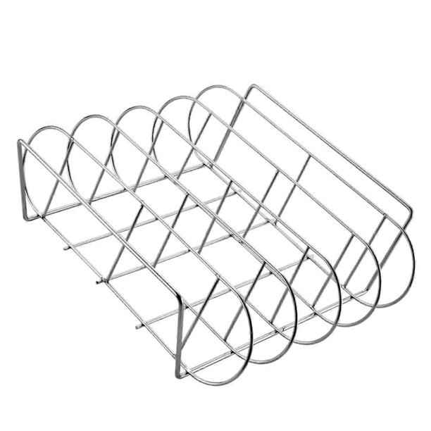 Grill stand for ribs longlasting BBQ holder for meat gas for and charcoal grills for picnic holds ribs securely