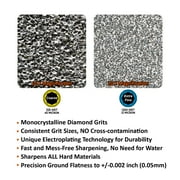 Sharpal 156N Dual-Grit Diamond Sharpening Stone Whetstone, Coarse 325 / Extra Fine 1200, Non-Slip Base & Angle Guide