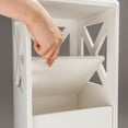 thumbnail image 4 of Zimtown PVC Toilet Vanity Cabinet Bathroom Storage Corner White, 4 of 5