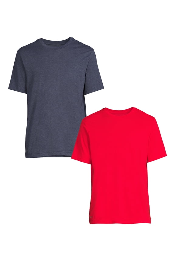 Men's and Big Men's Active Tri-Blend Tee, 2-Pack, Sizes up to 5XL