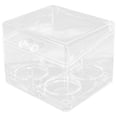thumbnail image 1 of FRCOLOR storage boxes Clear Makeup Sponge Box Multi-grid Makeup Sponge Container Desktop Storage Box,4.72"X4.33"X3.74", 1 of 5