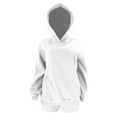thumbnail image 6 of DailyTrove Women's Long Sleeve Hoodie & Short Set - Solid Color, Casual Style, Summer & Casual Daily Wear,Gray, 6 of 6