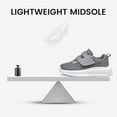 thumbnail image 5 of YHOON Boys Girls School Sports Shoe Lightweight Running Tennis Sneakers Slip on Walking Kids Shoes Grey Big Kid Size 3, 5 of 8