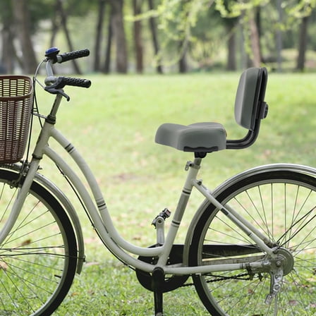 Tricycle Saddle Seat with Back Support Grey Backrest Saddle Bike Seat Bicycle