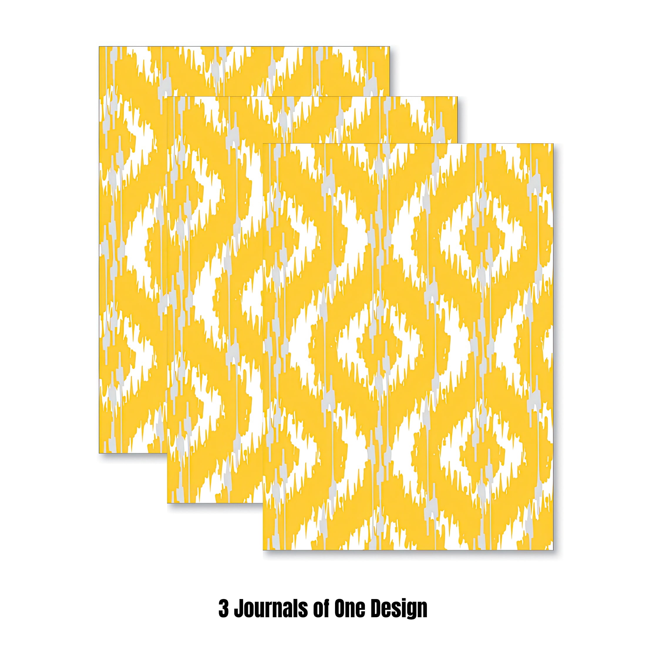 Viabella Gold Ikat Standard Journals, Multi Color, 100 Pages, 3 Count, 3 Pack