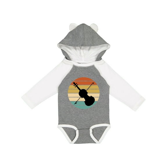 Inktastic Violin Music Retro Sunset Boys or Girls Long Sleeve Baby Bodysuit