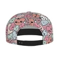 thumbnail image 2 of Zufioo Cartoon Hearts Print Flat Brim Baseball Cap, Sun Protection, Sweat Absorption, Adjustable Sports Cap, Suitable for Men and Women in All Seasons, 2 of 7